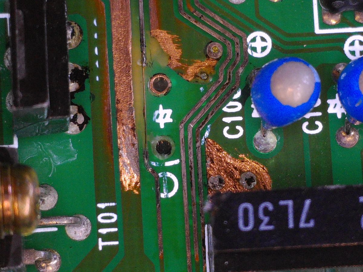 JZX81 ECU パターン断線クローズアップ